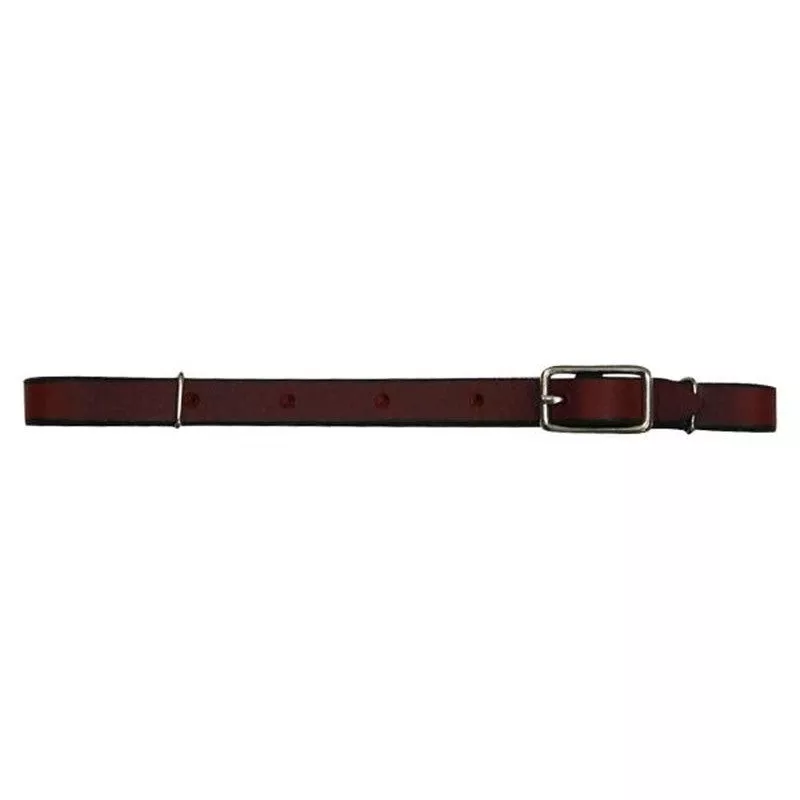 #1345: All leather buckle curb strap