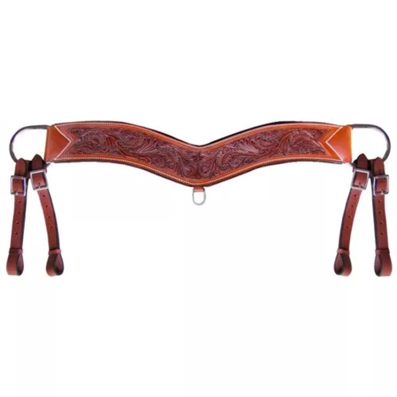 #14009: Showman Floral tooledtripping collar
