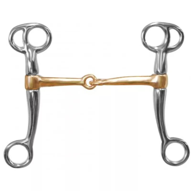 #25385: Showman chrome plated tom thumb bit with 6