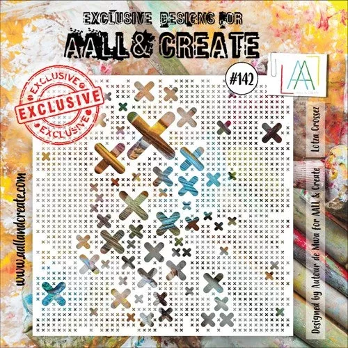 AALL & Create LOTZA CROSSEZ 6x6 Stencil 142