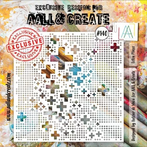 AALL & Create LOTZA PLUSEZ 6x6 Stencil 140