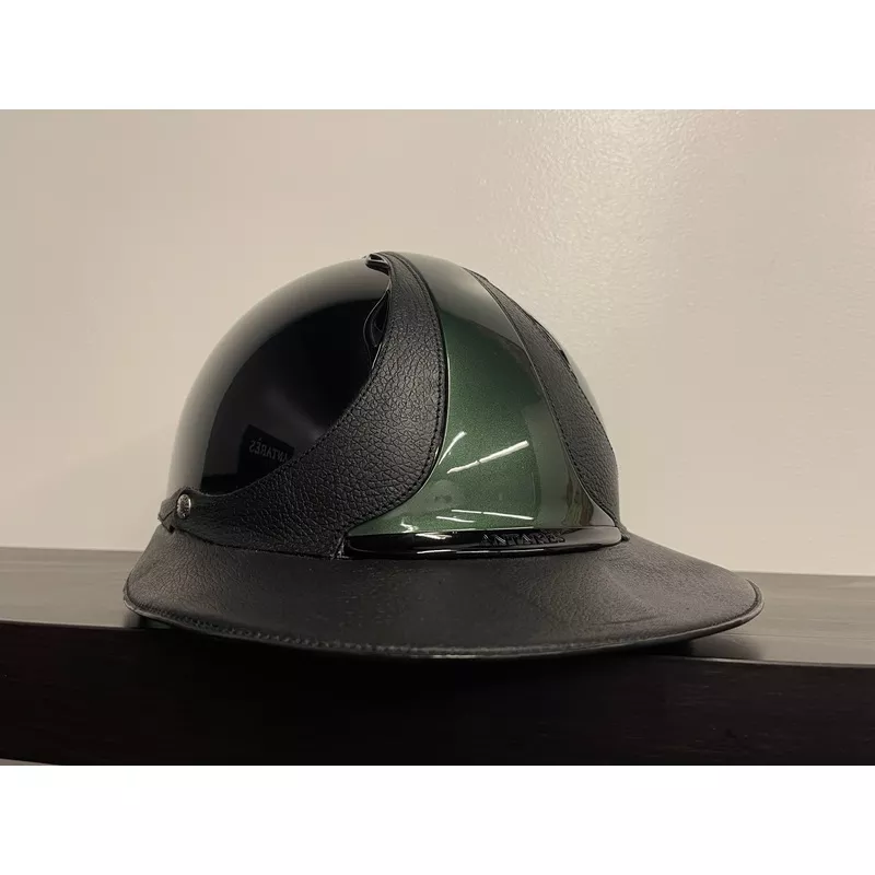 *CLEARANCE* Antares "PREMIUM GLOSSY ECLIPSE" Helmet - BLACK/GREEN BLACK/GREEN