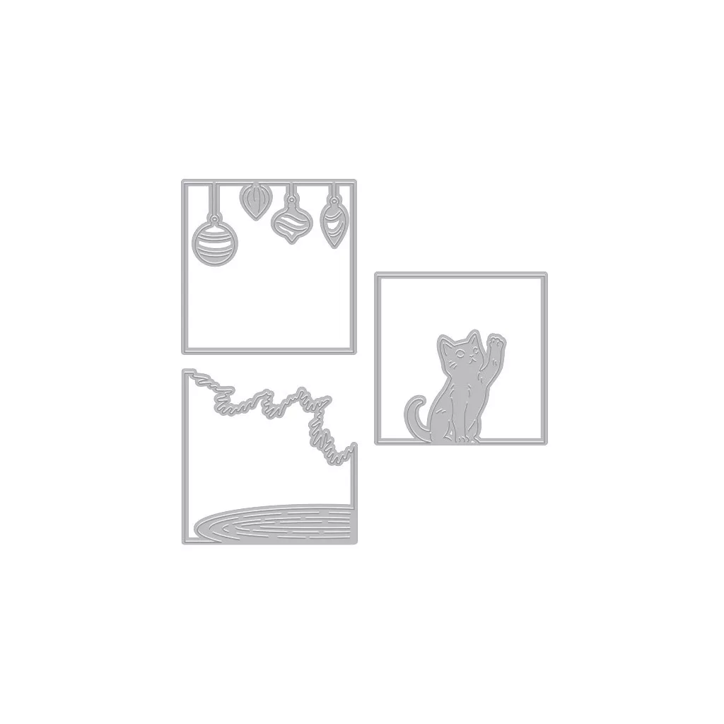 Hero Arts ShopBox - Looking Glass Holiday Kitten