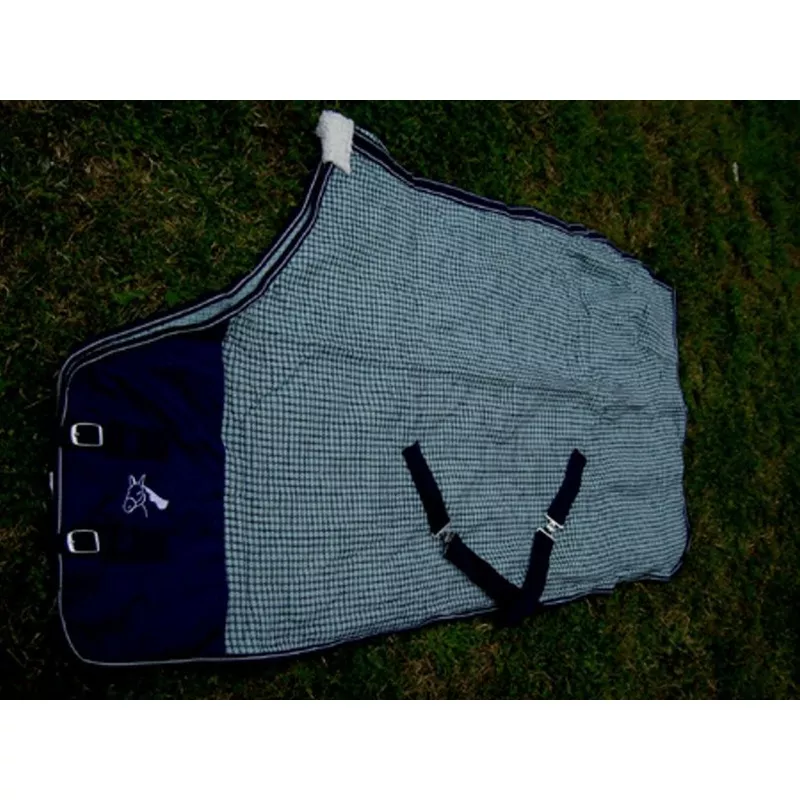 Horse Cotton Sheet Blanket Rug Summer Spring Navy Green 5308 5308: Navy Green Square
