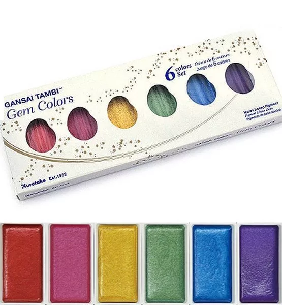 Kuretake - Gansai Tambi - Watercolor Set - Gem Colors