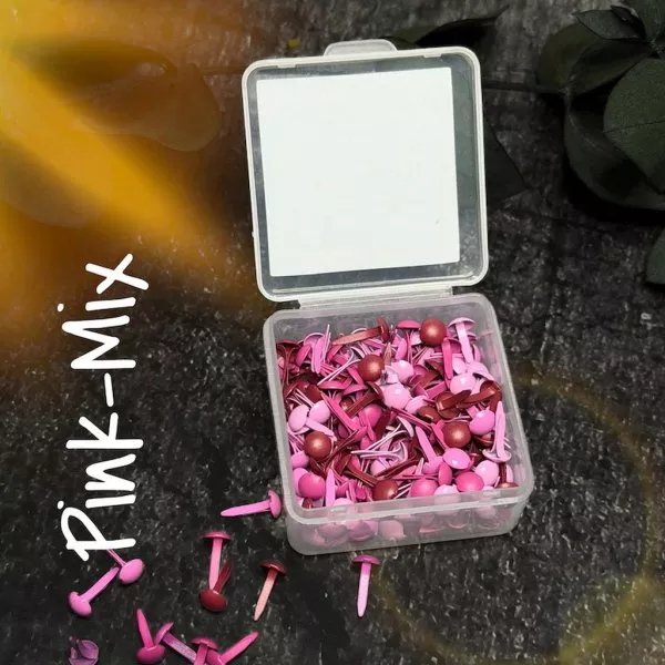 Mittelpunkt-Klammern (Clips) - Pink-Mix - FarbTon Papier