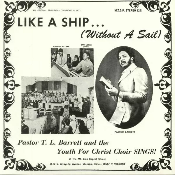 Pastor T. L. Barrett And The Youth For Christ Choir - Like A Ship... (Without A Sail) (LP, Album, RE, Spl)