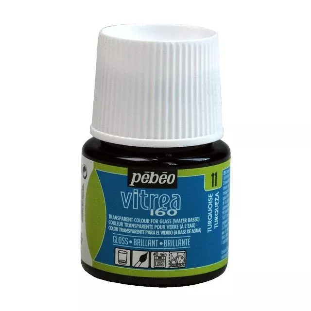 pebeo vitrea160 glass paint gloss turquoise