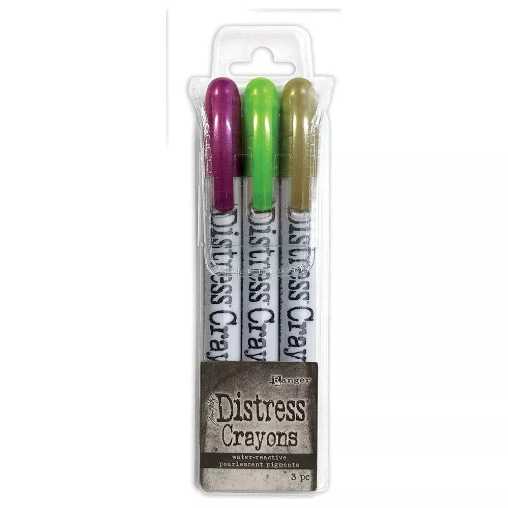*Ranger Tim Holtz Distress Pearl Mica Crayons Halloween Set 4 tshk81128