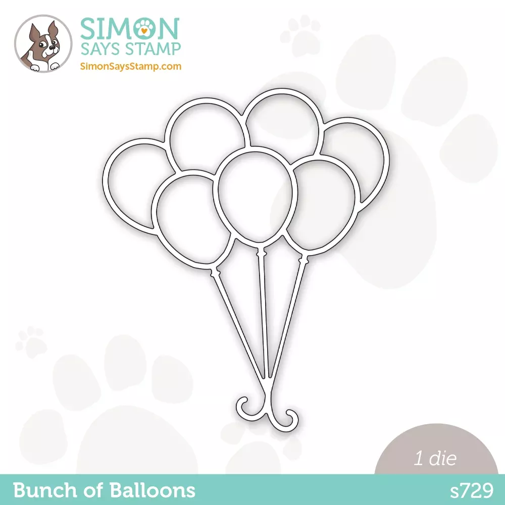 Simon Says Stamp BUNCH OF BALLOONS Wafer Dies s729