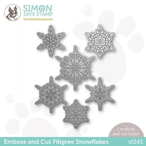 Simon Says Stamp Emboss and Cut Folder Filigree Snowflake sf241 *