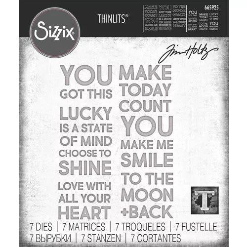 *Tim Holtz Sizzix BOLD TEXT 2 Thinlits Dies 665925