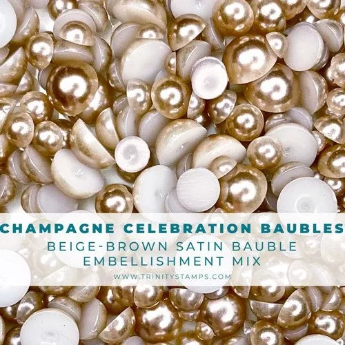 Trinity Stamps Champagne Celebration Satin Baubles Embellishment Box tsb222