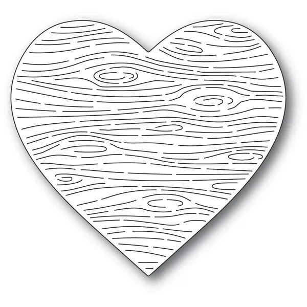 Woodgrain Heart Craft Die
