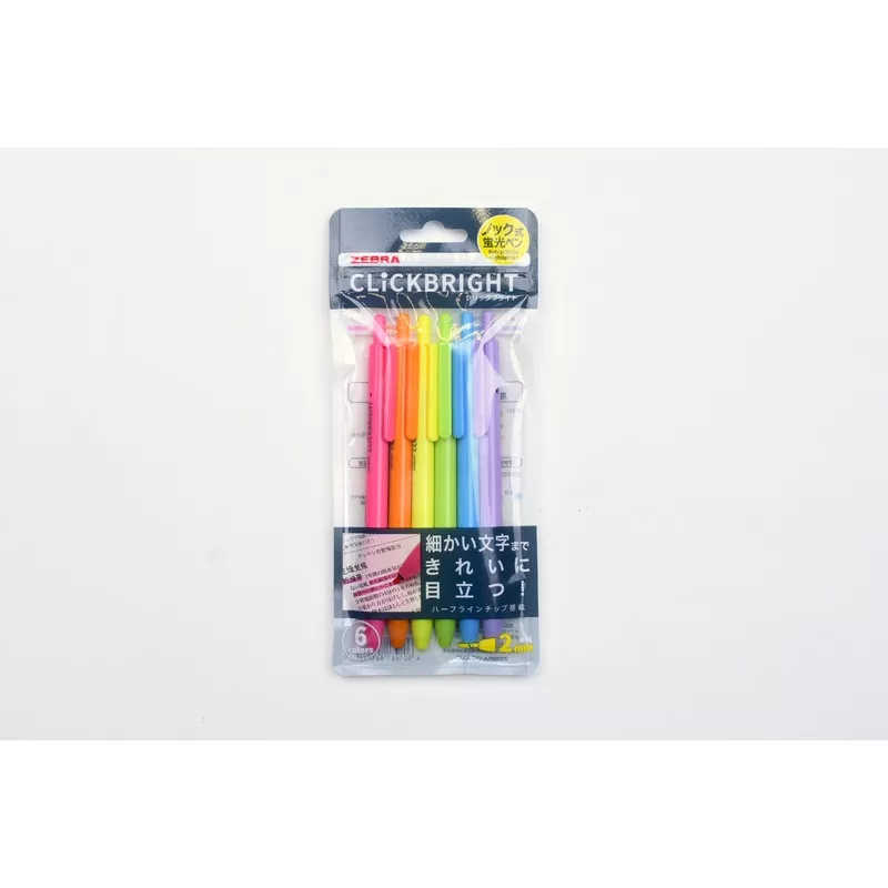 Zebra CLiCK BRIGHT Highlighter – Set of 6