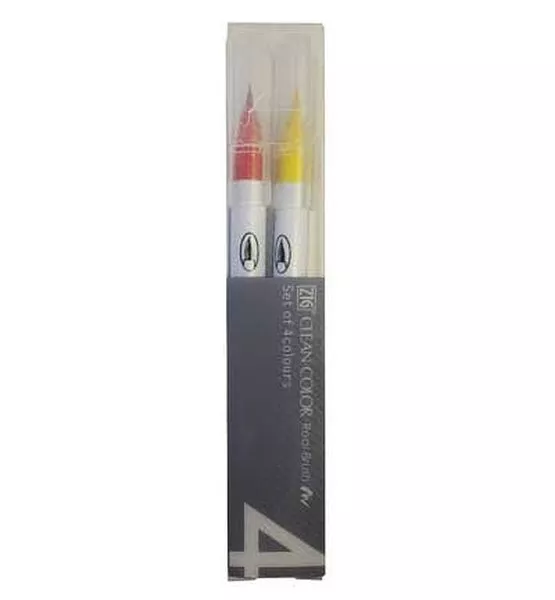 ZIG Clean Color Real Brush - 4 pcs - Pure Colors